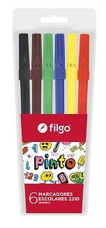 (153231) MARCADOR FILGO ESCOLAR X 6 PINTO - ESCRITURA - MARCADORES