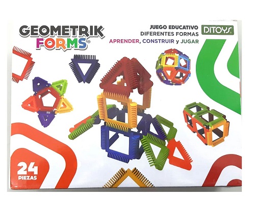 (5332744) GEOMETRIK FORMS 24 PCS DITOYS 2744 - JUGUETERIA IMPORTADO - DITOYS